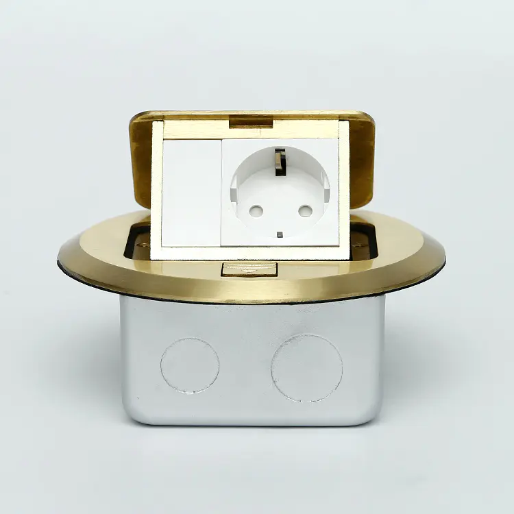 Copper Slow Pop Up Korka Dabaqa Korontada ee Ku rakiban Sanduuqa Socket Outlet