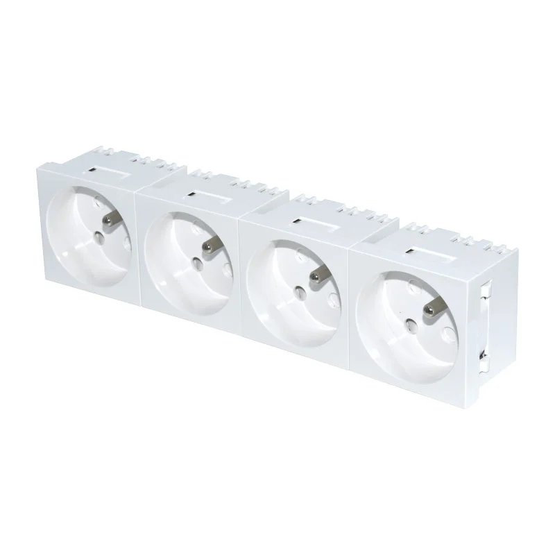 Faransiis White Socket Four function Module