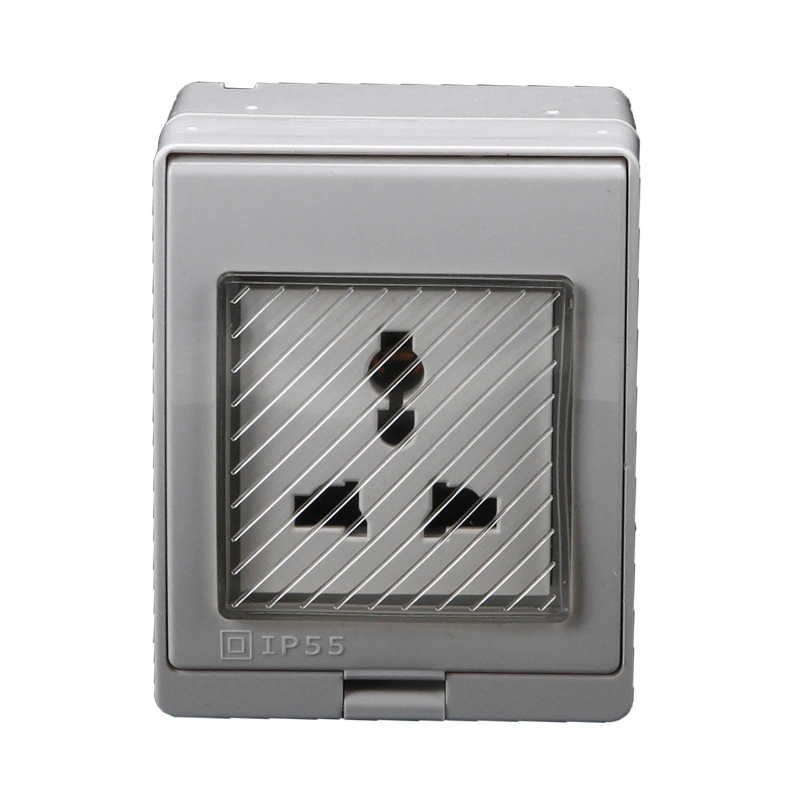 IP55 Dusha Sare ee Biyo-ilaalinta Caalamiga ah Socket Multi Function Socket and Switch