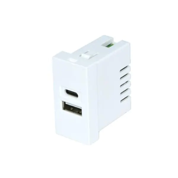 Jikada mataanaha ah ee TypeA+C Usb Charger Socket Module